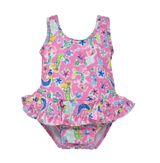 Mystic Mermaids Infant Ruffle Swimsuit - UPF 50+