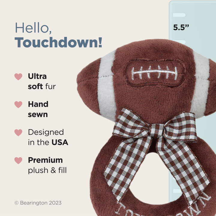 Bearington Collection - Touchdown Football Ring Rattle
