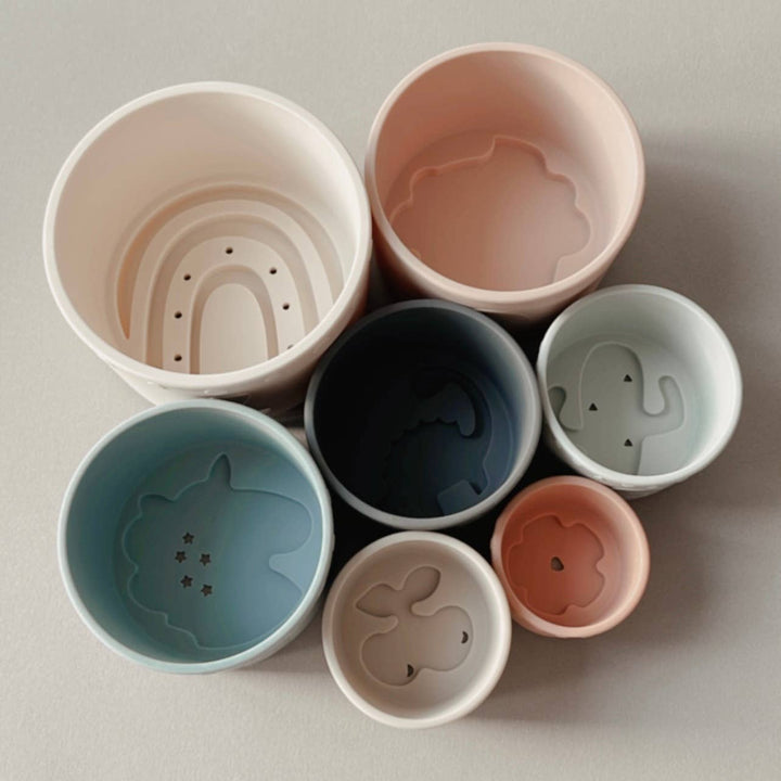 Silicone Stacking Cups with Shapes