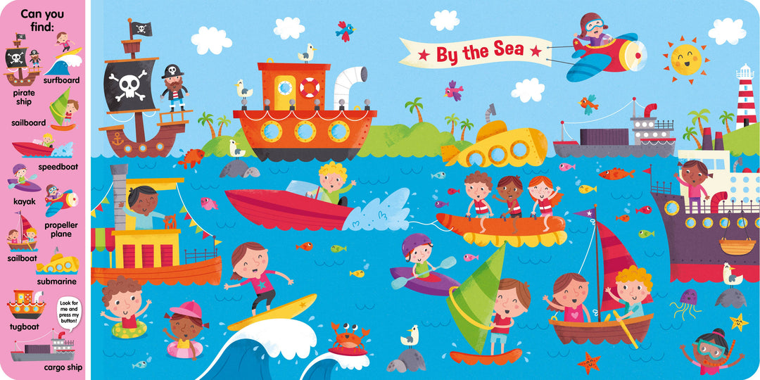 Kidsbooks Publishing - Search & Find: Things that Go (6-Button Sound Book)