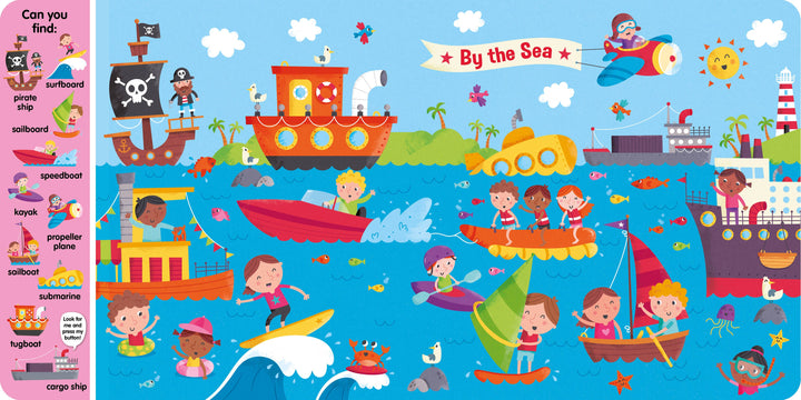 Kidsbooks Publishing - Search & Find: Things that Go (6-Button Sound Book)