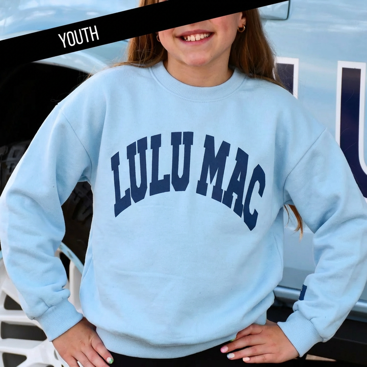 Lulu Mac LIGHT BLUE WITH NAVY PUFF