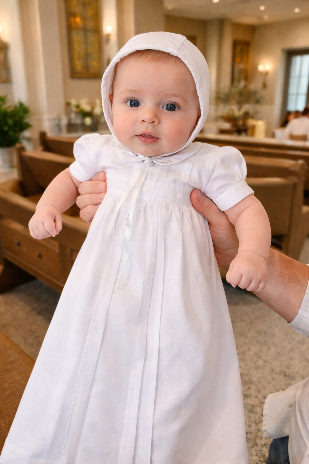Aiden Christening Convertible Gown & Hat Set