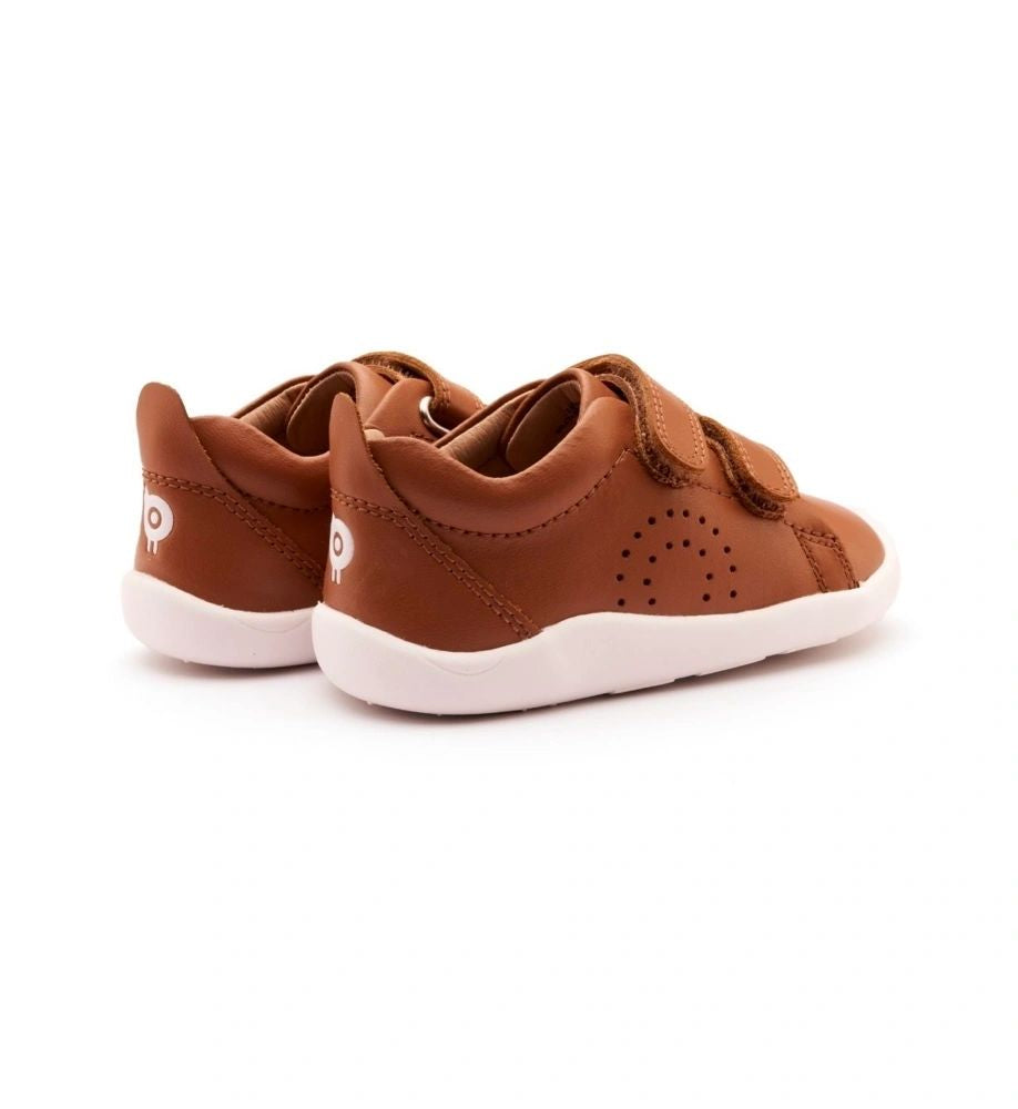 Oldsoles Little Tot Toddler Boys Brown Sneaker Tennis Shoes - TAN / WHITE SOLE