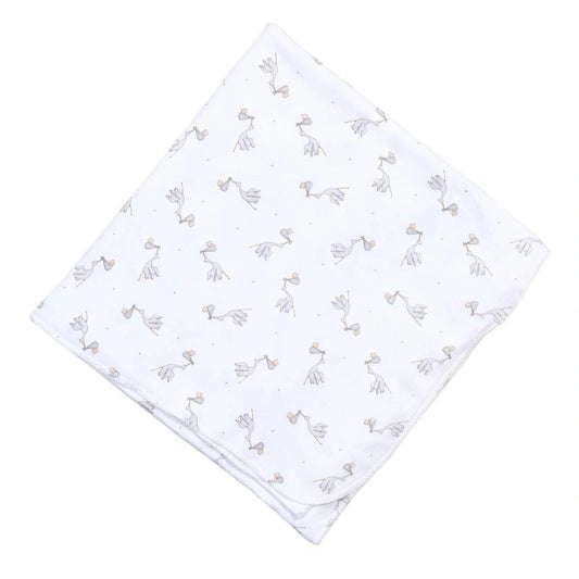 Worth the Wait Essentials Infant Swaddle Blanket - Silver