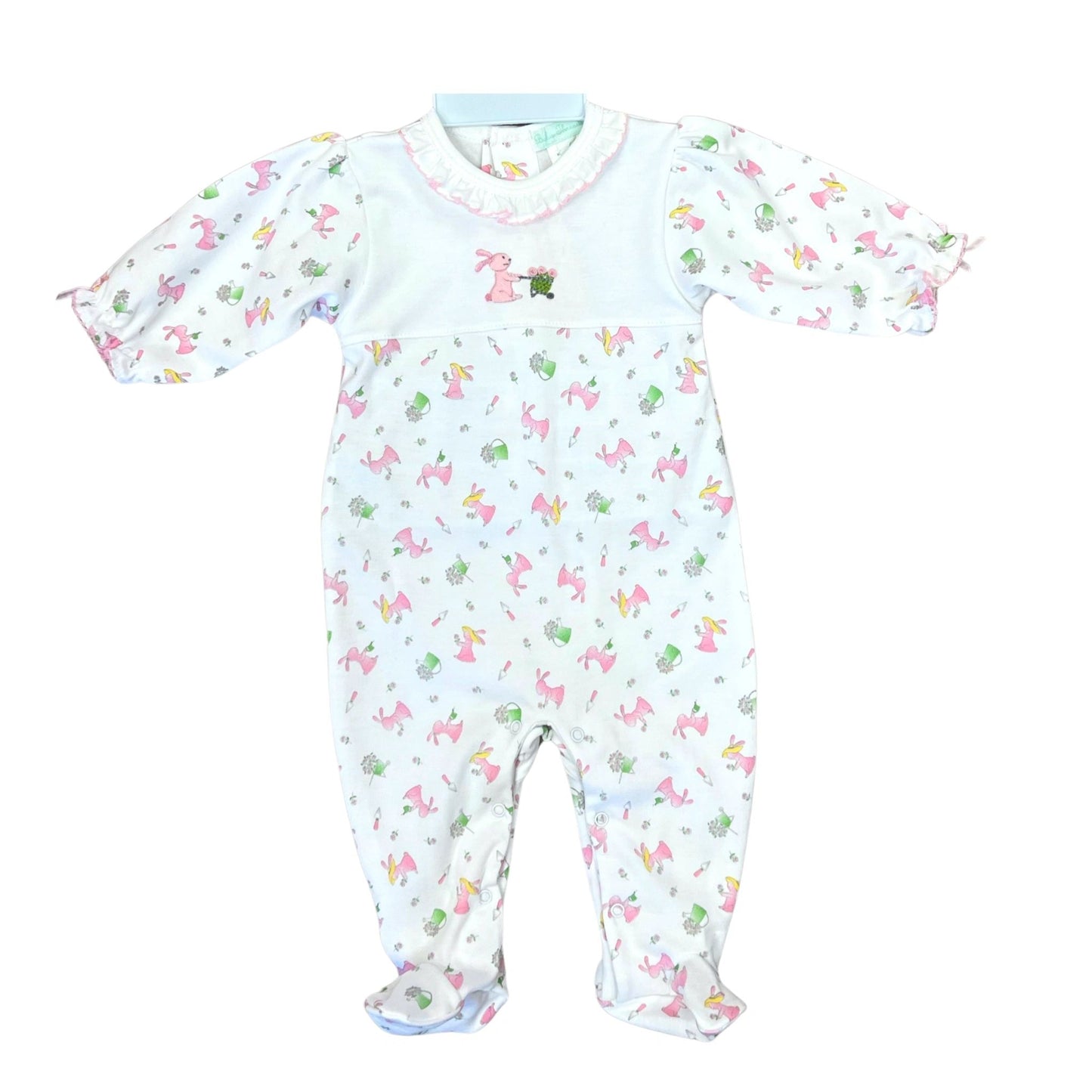 Easter Bunny Footed Romper: 6M