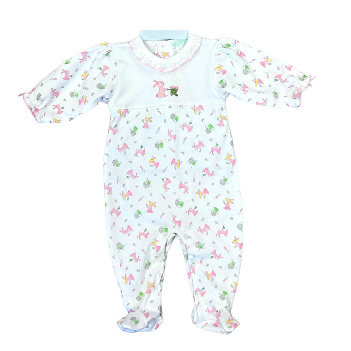 Easter Bunny Footed Romper: 6M