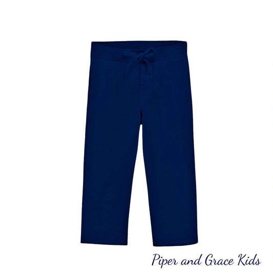 Baby Club Chic Navy Boys Pants with Comfort Waist Band
