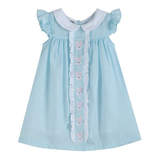 Turquoise Easter Bunny Dress: 3-6M, 5