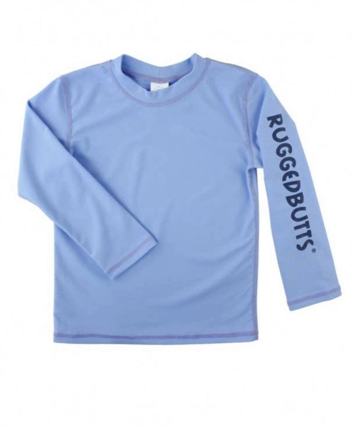 Blue Long Sleeve Rashguard: 3-6M, 6-12M, 5, 6