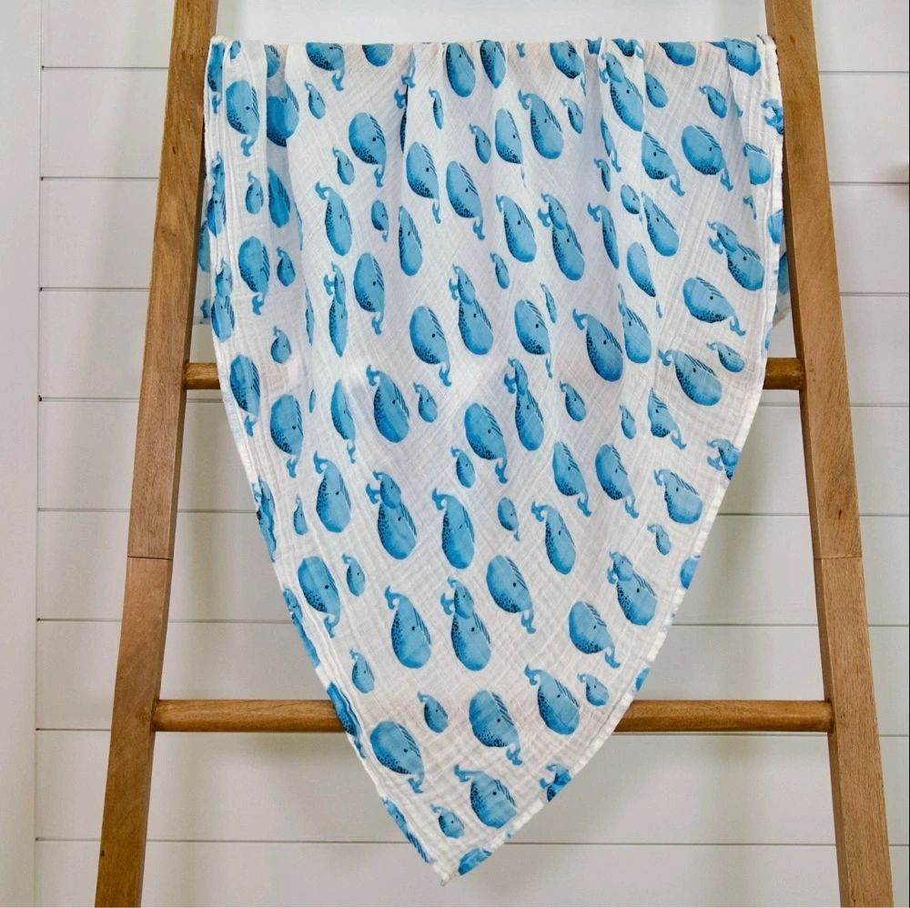 Whale Infant Swaddling Blanket