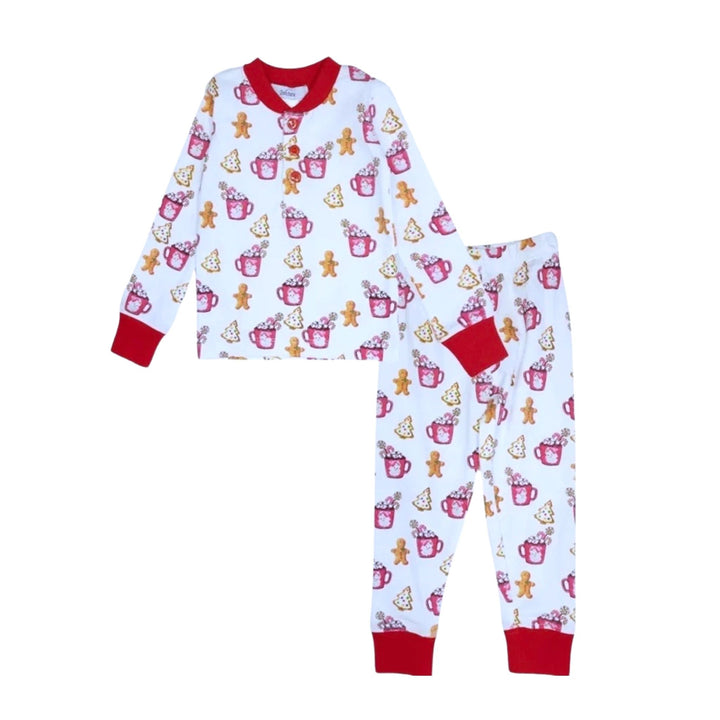 Ishtex Hot Cocoa & Gingerbread Boys Christmas Pj Set