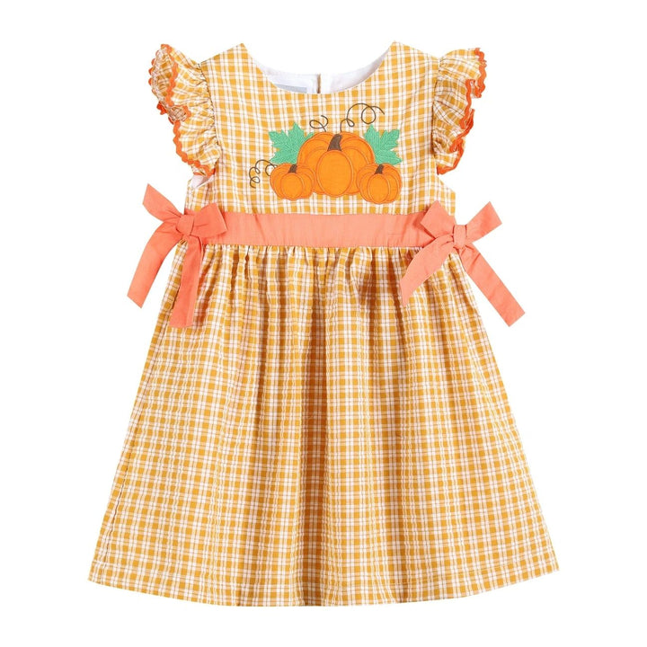 Orange Gingham Pumpkin Dress: 3T, 5