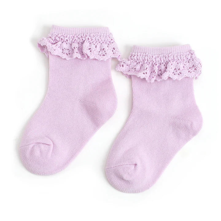 Lilac Lace Midi Socks