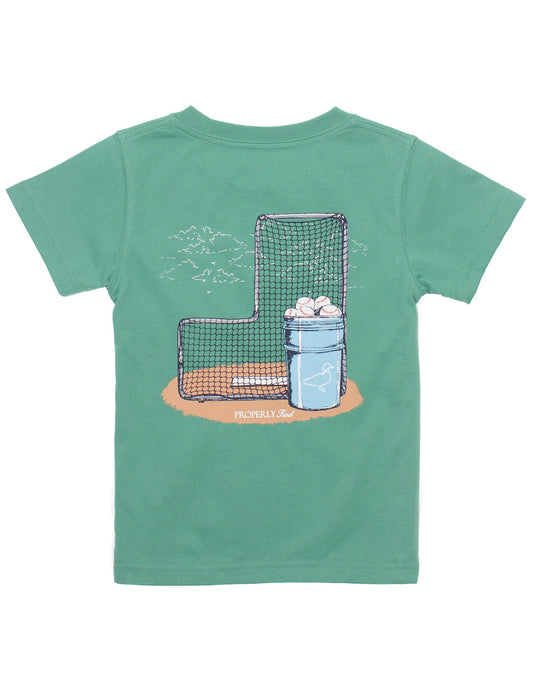 Boys Baseball Bucket T-Shirt Ivy