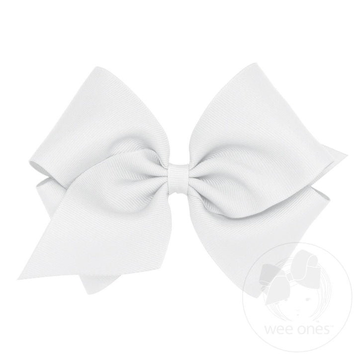 Mini King Classic Grosgrain Hair Bow - Plain Wrap