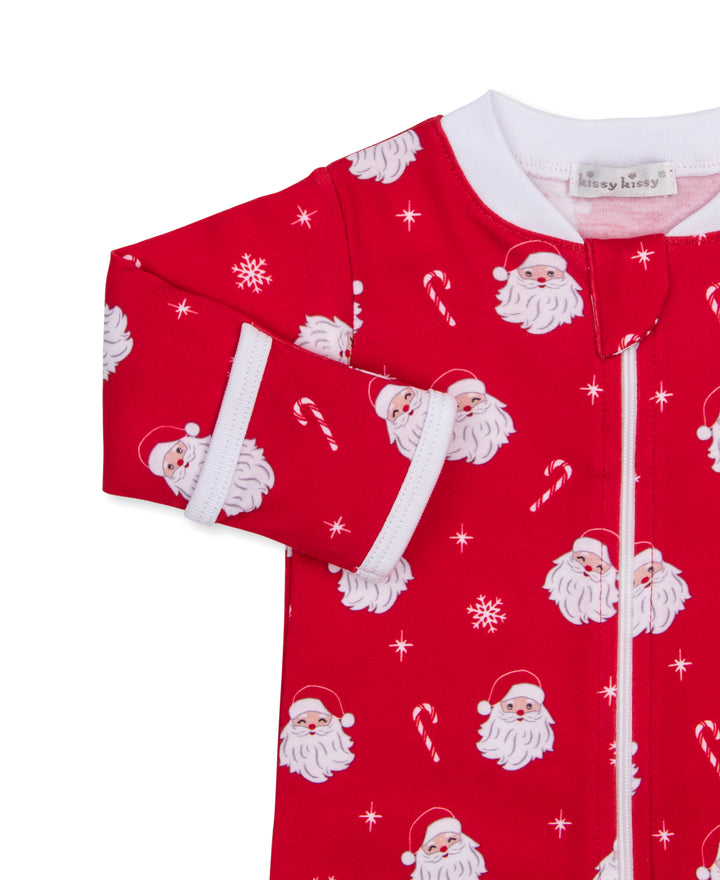 Infant Footie w/ Zip Pjs | Christmas Santas