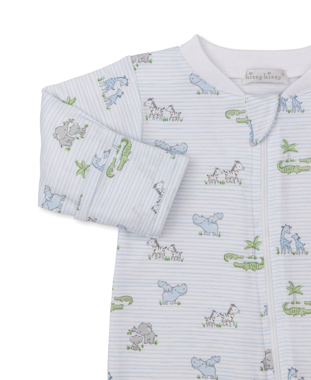 Safari Party Blue Zip Footie