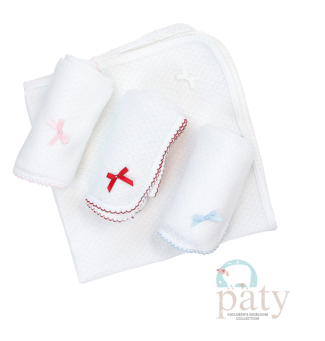 Baby Receiving Blanket w/ Bow | Lavender