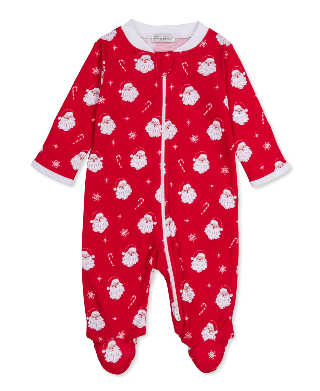 Infant Footie w/ Zip Pjs | Christmas Santas